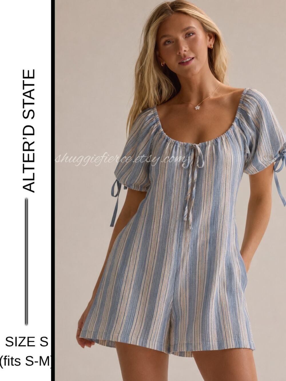 MSRP: $80 | ✨ Alter’d State Piper Puff Sleeve Romper | Size S (Fits S/M) ✨